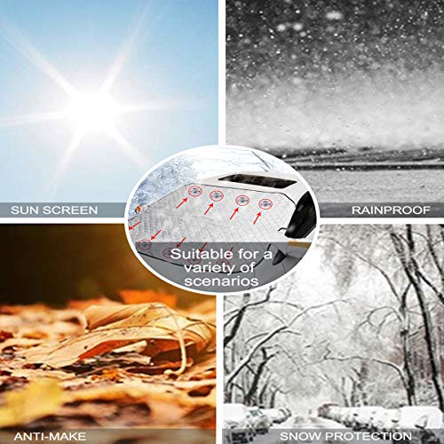 Meddom Windshield Snow Cover, Car Windshield Snow Cover with 4 Layers Protection[2020 Upgraded], Windshield Cover for Ice/Snow/Frost, Fits Most Cars and SUV