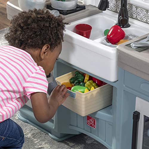 Step2 Timeless Trends Kitchen | Kids Play Kitchen, Blue