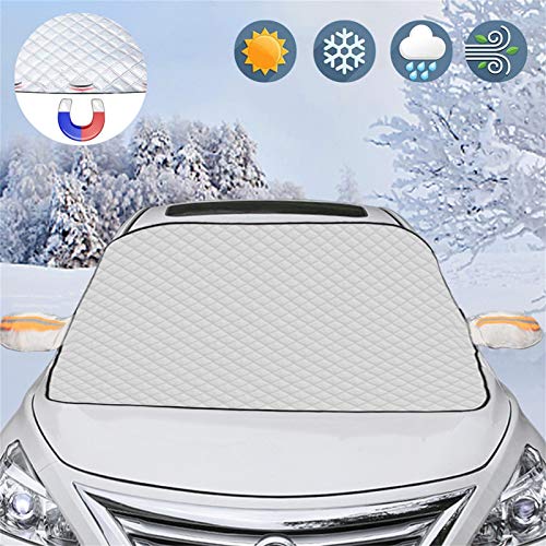 Meddom Windshield Snow Cover, Car Windshield Snow Cover with 4 Layers Protection[2020 Upgraded], Windshield Cover for Ice/Snow/Frost, Fits Most Cars and SUV