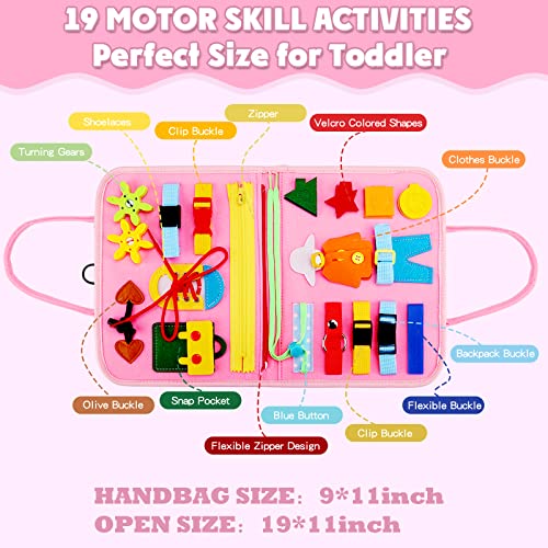 Busy Board Preschool Learning Toy for 2 3 4 Year Old Montessori Sensory  Board