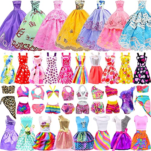 ZITA ELEMENT Lot 101 Items 11.5 Inch Girl Doll Closet Wardrobe with Clothes and Accessories - Including Wardrobe, Suitcase, Clothes, Dress, Swimsuits, Shoes, Hangers, Necklace and Other Accessories